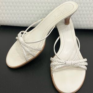 Chaps Elegant White Women's Sandals - Size 6